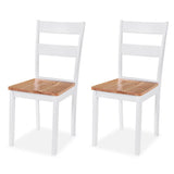 Dining Set 3 Pieces MDF and Rubberwood White 274942