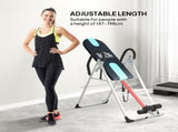 Foldable Gravity Inversion Table Back Therapy Home Fitness Bench Black T3398P349194