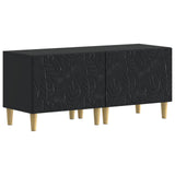 5 Piece LED TV Cabinet Black Engineered Wood 3416756