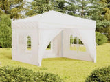 Folding Party Tent with Sidewalls White 2x2 m 93503