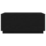 Coffee Table with LED Lights Black Oak 90x50x40 cm 862260