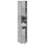 Bathroom Cabinet Concrete Grey 32x34x188.5 cm Engineered Wood 856942