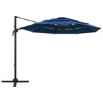 4-Tier Garden Parasol with Aluminium Pole Azure Blue 3x3 m 313835