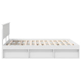Bed Frame with Headboard White 160 x 200 cm Solid Pine Wood 3410573