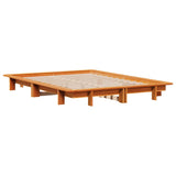 Bed Frame without Mattress Wax Brown 140x190 cm Solid Wood Pine 850673