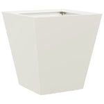 ZNTS Garden Planters White 2 pcs 30x30x30 cm Steel 851041