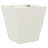 ZNTS Garden Planters White 2 pcs 30x30x30 cm Steel 851041