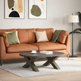 Coffee Table Legs X-Shaped 2 pcs Natural Steel 70x cm Steel 4012947