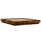 Bed Frame without Mattress Smoked Oak 150x200 cm King Size 3281186