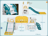 7-in-1 Toddler Slide for Ages 1-3 Years with Basketball Hoop T3398P379003