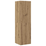 4 Piece TV Cabinet Set Wall-mounted Artisan Oak Engineered Wood 3329218