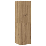 4 Piece TV Cabinet Set Wall-mounted Artisan Oak Engineered Wood 3329218