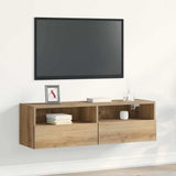 TV Wall Cabinet Artisan oak 100 x 30 x 30 cm Engineered Wood 862190