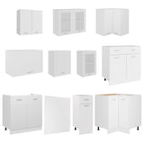 11 Piece Kitchen Cabinet Set Lyon" White Engineered Wood 3067664