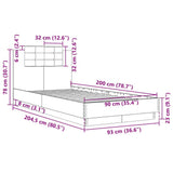 Bed Frame without Mattress Concrete Grey 90x200 cm 3209943