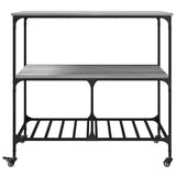 Kitchen Trolley Grey Sonoma 100x50x95 cm Engineered Wood 842309