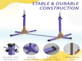Steel Frame Adjustable Horizonal Gymnastics Bar For Kids Home Gym Training Purple T3398P349204