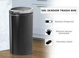 50L Sensor Bin for Kitchen Waste Automatic Dustbin Motion Detection Dustbin Stainless Steel Rubbish T3398P344549