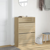 Shoe Cabinet with 2 Flip-Drawers Sonoma Oak 80x34x116 cm 3214408
