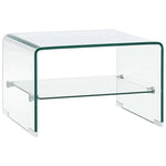 ZNTS Coffee Table Clear 50x45x33 cm Tempered Glass 284744