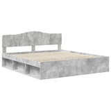 Bed Frame with Headboard Concerte 200 x 200 cm Solid Pine Wood 3412856