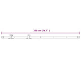 Sliding Door Hardware Kit 200 cm Steel White 151706