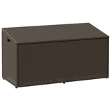 Garden Storage Box Brown 110x50x58 cm Poly Rattan 4104070