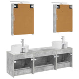 Bathroom Furniture Set 5 pcs Concrete Grey 3406874