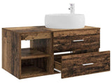 Bathroom Furniture Set 2 pcs Old Wood Engineered Wood 3403926