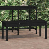 ZNTS Garden Bench Black 109x44x45 cm Solid Wood Pine 824008