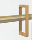 Walk-In Shower Wall Folding Gold 100 x 6.5 x 190 cm 42017972