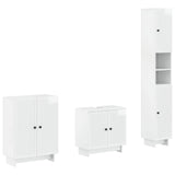 3 Piece Bathroom Cabinet Set EDE High Gloss White 3417418
