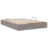 Storage Bed with Mattress Taupe 140 x 190 cm Fabric 3370013
