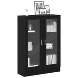 Book Cabinet Black Oak 82.5x30.5x115 cm Engineered Wood 862021