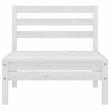 Garden 2-Seater Sofa White Solid Pinewood 3082373
