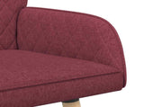 2 Seater Sofa with Solid Wood Legs 2-Seater Wine Red 42051033