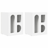 Bedside Table 2 pcs White 40 x 35 x 50 cm Engineered Wood 891245