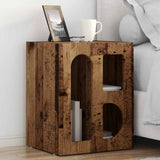 Bedside Table 2 pcs Old Wood 40 x 35 x 50 cm Engineered Wood 891261