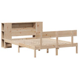 Bookcase Bed without Mattress 120x190 cm Small Double Solid Wood Pine 3321766
