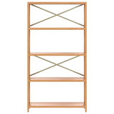 5-Tier Shelf 80x30x146 cm Solid Wood Oak 353812