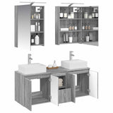 Bathroom Cabinet Set 5 pcs Grey Sonoma Engineered Wood 3406396