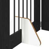 Dog Gate with Stands 4 pcs Black Oak 60 x 60 cm Engineered Wood 892151