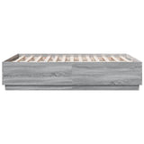 Bed Frame without Mattress Grey Sonoma 140x190 cm 3209735
