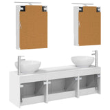 Bathroom Cabinet Set 5 pcs White Engineered Wood 3406479