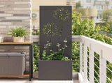 Garden Privacy Screen Black 50 x 32 x 150 cm Cold-rolled steel 876434