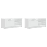 ZNTS TV Cabinets 2 pcs White 80x35x36.5 cm Engineered Wood 811467