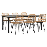 7 Piece Garden Dining Set Poly Rattan 3157892
