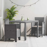 Garden Dining Set 3 pcs Light Grey Polypropylene 3378688