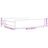 Bed Drawers 2 pcs Wax Brown Solid Wood Pine 847169