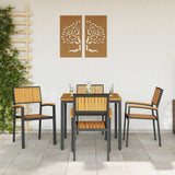 Stacking Chair 4 pcs Brown 56 x 57 x 87 cm Solid Acacia Wood 4010627